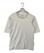 BOTTEGA VENETAボッテガベネタ）の古着「カラーステッチTシャツ　686506 V1P70L」｜ホワイト