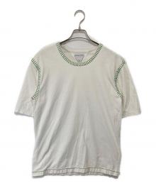 BOTTEGA VENETA（ボッテガベネタ）の古着「カラーステッチTシャツ　686506 V1P70L」｜ホワイト