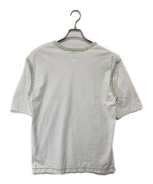 BOTTEGA VENETA（ボッテガベネタ）BOTTEGA VENETA (ボッテガベネタ) カラーステッチTシャツ　686506 V1P70L ホワイト サイズ:Lの古着・服飾アイテム