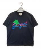 GUCCIグッチ）の古着「Hawaii Print Tee　ハワイプリントTシャツ」｜ブラック