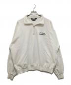 The Ennoy Professionalザ エンノイ プロフェッショナル）の古着「刺繍 half zip スウェット　 SPORTS MASTERボディ 初期」｜ホワイト