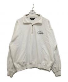 The Ennoy Professional（ザ エンノイ プロフェッショナル）の古着「刺繍 half zip スウェット　 SPORTS MASTERボディ 初期」｜ホワイト