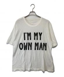 VISVIM（ビズビム）の古着「IM MY OWN MAN オーバーサイズ プリント クルーネック コットンスラブ JUMBO TEE　0121205010024」｜ホワイト