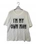 VISVIM（ビズビム）の古着「IM MY OWN MAN オーバーサイズ プリント クルーネック コットンスラブ JUMBO TEE　0121205010024」｜ホワイト