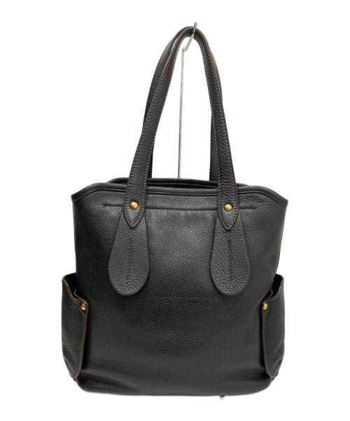 Salvatore Ferragamo（サルヴァトーレ フェラガモ）Salvatore Ferragamo (サルヴァトーレ フェラガモ) レザートートバッグ ブラックの古着・服飾アイテム