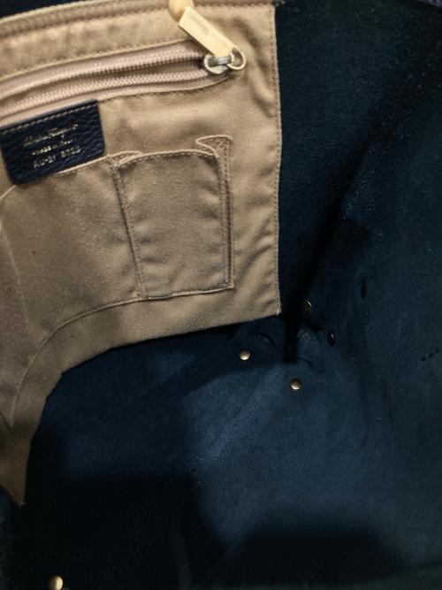 Salvatore Ferragamo（サルヴァトーレ フェラガモ）Salvatore Ferragamo (サルヴァトーレ フェラガモ) レザートートバッグ ブラックの古着・服飾アイテム