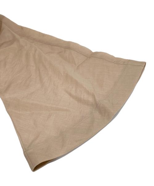 DRAWER（ドゥロワー）Drawer (ドゥロワー) シルクコットンフレアスリーブジャケット ベージュ サイズ:36の古着・服飾アイテム