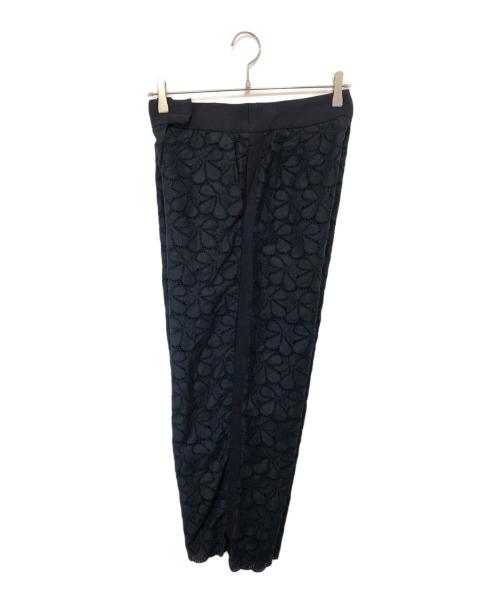 DRAWER（ドゥロワー）DRAWER (ドゥロワー) フラワーレースパンツ　FLOWER LACE PANTS　6514-236-0893 ネイビー サイズ:36の古着・服飾アイテム