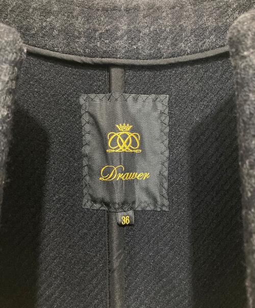 DRAWER（ドゥロワー）DRAWER (ドゥロワー) ハウンドトゥース ウール ロング ジレ 6522-234-0553 ブラック サイズ:36の古着・服飾アイテム