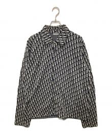 DIOR HOMME（ディオール オム）の古着「Dior Oblique Overshirt 20SS コットン オブリーク 総柄 長袖シャツ 023M550AT099」｜アイボリー