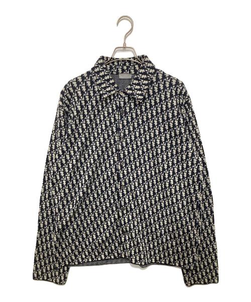DIOR HOMME（ディオール オム）DIOR HOMME (ディオール オム) Dior Oblique Overshirt 20SS コットン オブリーク 総柄 長袖シャツ 023M550AT099 アイボリー サイズ:XLの古着・服飾アイテム