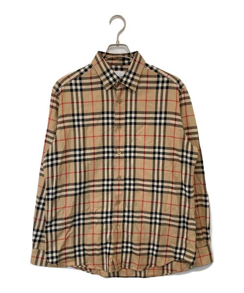 BURBERRY LONDON（バーバリーロンドン）BURBERRY LONDON (バーバリーロンドン) ノバチェックシャツ CHECK SHIRTS 8020883 ベージュ サイズ:Lの古着・服飾アイテム