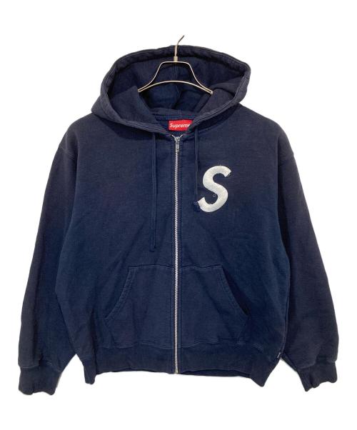 SUPREME（シュプリーム）SUPREME (シュプリーム) S LOGO ZIP UP HOODIE　Sロゴジップアップフーディ　FW23 ネイビー サイズ:Mの古着・服飾アイテム