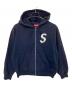 SUPREME（シュプリーム）の古着「S LOGO ZIP UP HOODIE　Sロゴジップアップフーディ　FW23」｜ネイビー