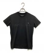 1piu1uguale3×MIKURU ASAKURAウノピュウノウグァーレトレ×ミクル アサクラ）の古着「HYBRID CREW MIRROR LOGO TEE SHIRT MA004 ロゴプリントＴシャツ MIKURU ASAKURA」｜ブラック