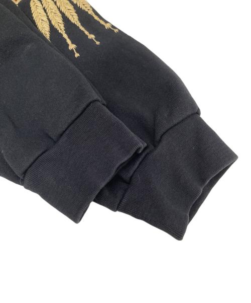 DRIES VAN NOTEN（ドリスヴァンノッテン）DRIES VAN NOTEN (ドリスヴァンノッテン) アール・ブリュット　刺繍 ラグランスリーブスウェット ブラック サイズ:XSの古着・服飾アイテム