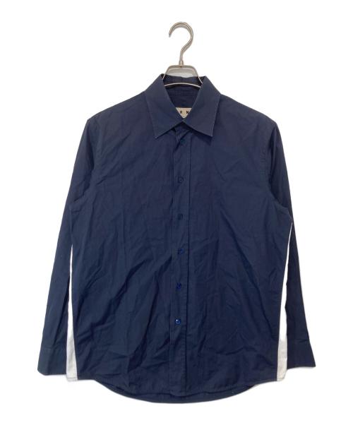 MARNI（マルニ）MARNI (マルニ) line shirts　サイドラインシャツ　M05DL0079 S44928 ネイビー サイズ:46の古着・服飾アイテム