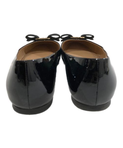 Salvatore Ferragamo（サルヴァトーレ フェラガモ）Salvatore Ferragamo (サルヴァトーレ フェラガモ) ヴァリナ リボンフラットパンプス ブラック サイズ:6の古着・服飾アイテム