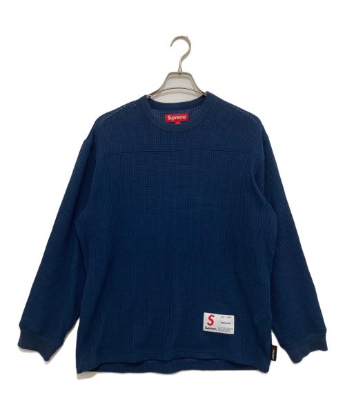 SUPREME（シュプリーム）SUPREME (シュプリーム) 25SS Polartec Mesh L/S Football top ポーラテック メッシュフットボールロンT ネイビー サイズ:Mの古着・服飾アイテム