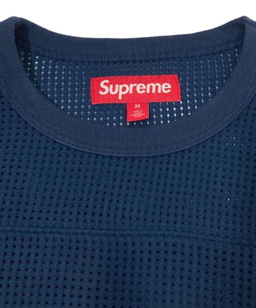 SUPREME（シュプリーム）SUPREME (シュプリーム) 25SS Polartec Mesh L/S Football top ポーラテック メッシュフットボールロンT ネイビー サイズ:Mの古着・服飾アイテム