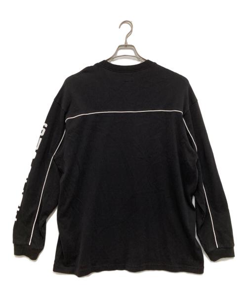 SUPREME（シュプリーム）SUPREME (シュプリーム) 25SS Paneled Piping L/S TOP パネル パイピング プリント カットソー ブラック サイズ:XLの古着・服飾アイテム