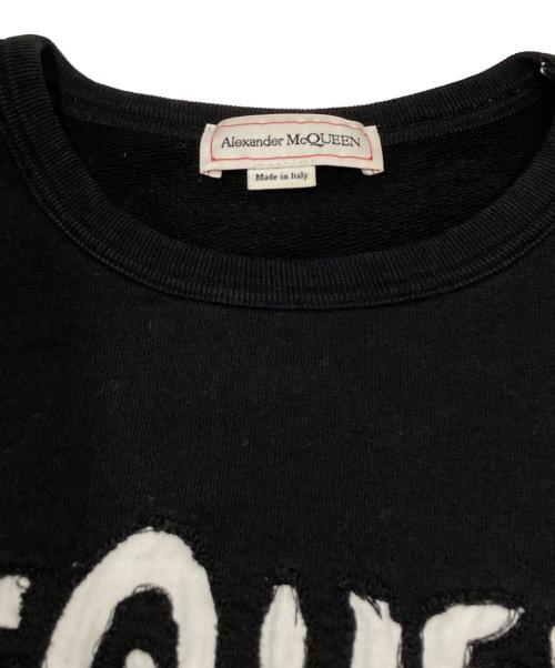ALEXANDER McQUEEN（アレキサンダーマックイーン）ALEXANDER McQUEEN (アレキサンダーマックイーン) グラフィティプリント クルーネックスウェット ブラック サイズ:XLの古着・服飾アイテム