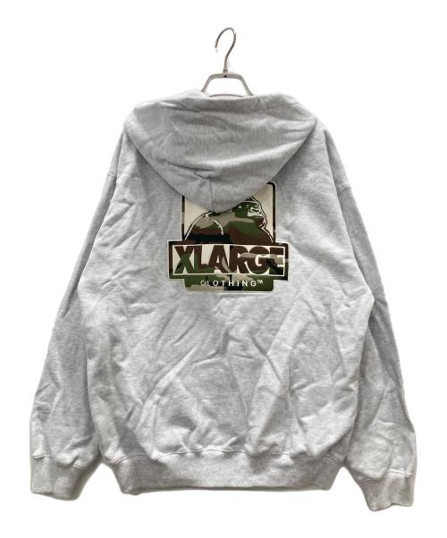 X-LARGE（エクストララージ）X-LARGE (エクストララージ) ジップパーカー グレー サイズ:Mの古着・服飾アイテム