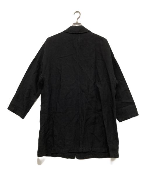 SOPHNET.（ソフネット）SOPHNET. (ソフネット) Yarmo (ヤーモ) LINEN DUSTER COAT ブラック サイズ:42の古着・服飾アイテム