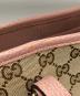 中古・古着 GUCCI (グッチ) GGキャンバス レザートートバッグ ピンク：45000円
