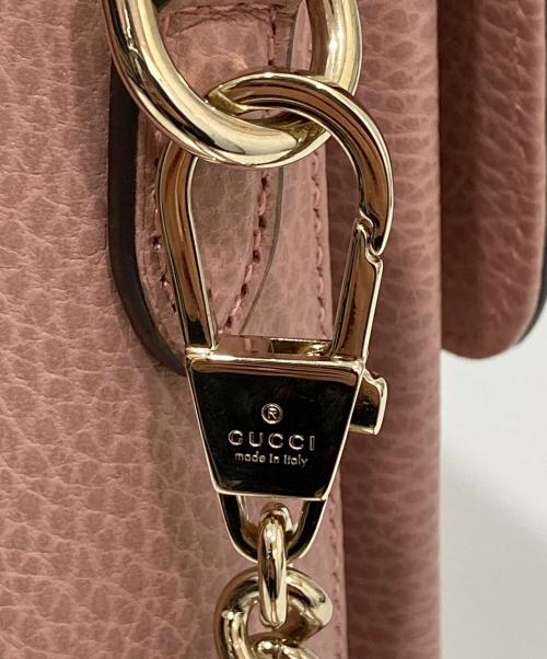 GUCCI（グッチ）GUCCI (グッチ) インターロッキングG チェーンショルダーバッグ ピンクの古着・服飾アイテム