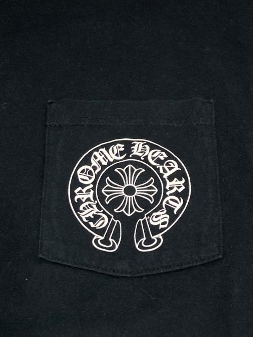CHROME HEARTS（クロムハーツ）CHROME HEARTS (クロムハーツ) Horse shoe logo pocket T-shirts ブラック サイズ:XLの古着・服飾アイテム