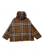 BURBERRYバーバリー）の古着「チェック フルジップ フーディッドジャケット」｜ブラウン