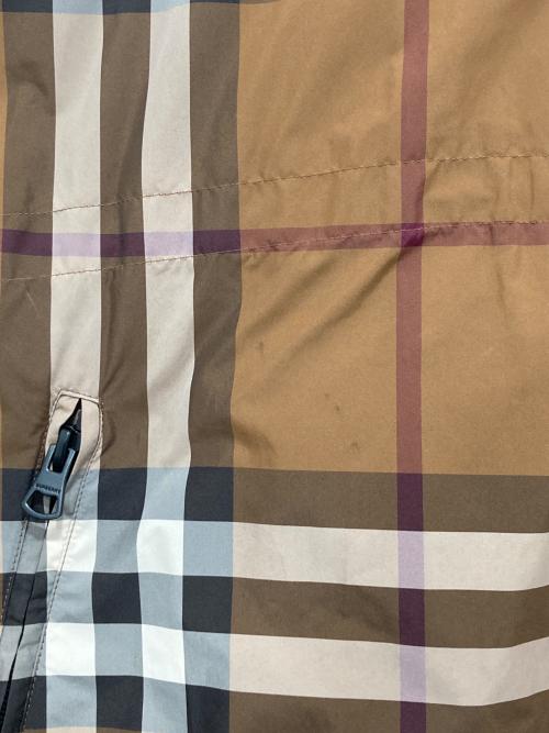 BURBERRY（バーバリー）BURBERRY (バーバリー) チェック フルジップ フーディッドジャケット ブラウン サイズ:36の古着・服飾アイテム