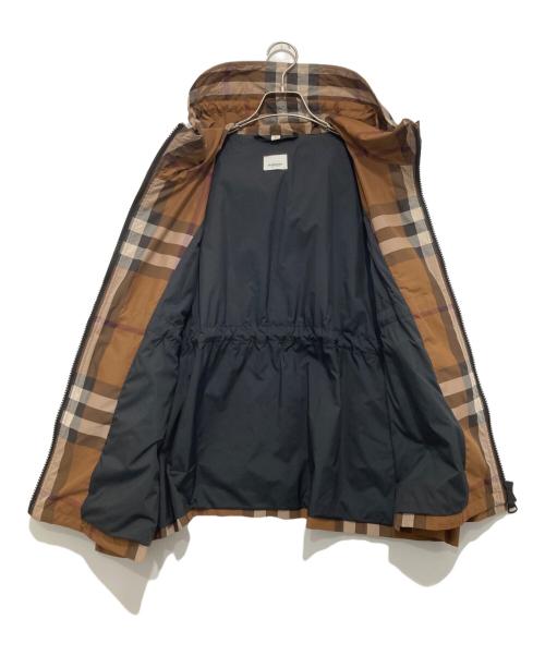 BURBERRY（バーバリー）BURBERRY (バーバリー) チェック フルジップ フーディッドジャケット ブラウン サイズ:36の古着・服飾アイテム