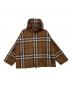 BURBERRY（バーバリー）の古着「チェック フルジップ フーディッドジャケット」｜ブラウン