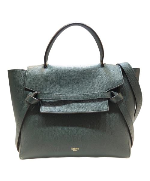 CELINE（セリーヌ）CELINE (セリーヌ) Belt Bag Micro ベルトバッグ マイクロ グリーンの古着・服飾アイテム