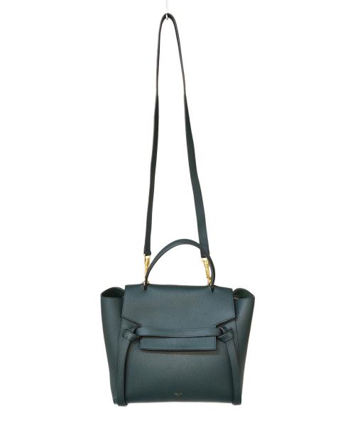 CELINE（セリーヌ）CELINE (セリーヌ) Belt Bag Micro ベルトバッグ マイクロ グリーンの古着・服飾アイテム