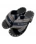 GIVENCHY（ジバンシィ）の古着「JACQUARD MULES」｜ネイビー×ホワイト