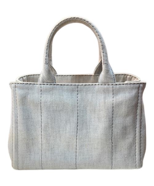 PRADA（プラダ）PRADA (プラダ) カナパS 2way トートバッグ　1BG439 グレーの古着・服飾アイテム