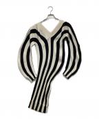 BOTTEGA VENETAボッテガベネタ）の古着「Bi-Stripe Dress」｜ホワイト×ブラック