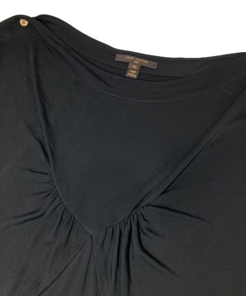 LOUIS VUITTON（ルイ ヴィトン）LOUIS VUITTON (ルイ ヴィトン) ドレープジャージーワンピース　RW121W F1DR07V7C ブラック サイズ:34の古着・服飾アイテム