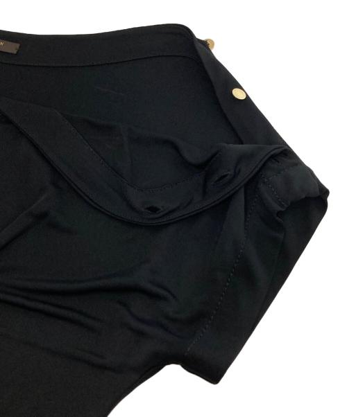 LOUIS VUITTON（ルイ ヴィトン）LOUIS VUITTON (ルイ ヴィトン) ドレープジャージーワンピース　RW121W F1DR07V7C ブラック サイズ:34の古着・服飾アイテム