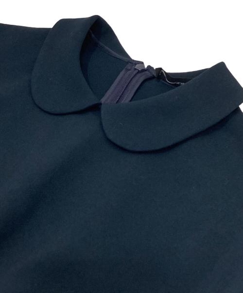 YOKO CHAN（ヨーコチャン）YOKO CHAN (ヨーコチャン) フリルスリーブワンピース ネイビー サイズ:36の古着・服飾アイテム