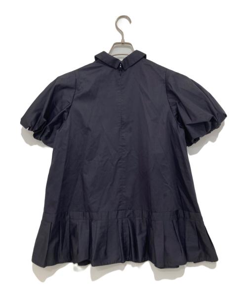 YOKO CHAN（ヨーコチャン）YOKO CHAN (ヨーコチャン) バルーン ヘムギャザー ブラウス ネイビー サイズ:Fの古着・服飾アイテム