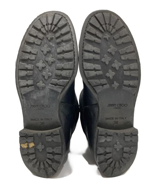 JIMMY CHOO（ジミーチュウ）JIMMY CHOO (ジミーチュウ) YOUTH バイカーブーツ ブラック サイズ:36の古着・服飾アイテム