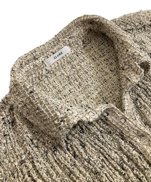 CLANE（クラネ）CLANE (クラネ) MIX MESH GATHER SHIRT　ミックスギャザーシャツ　19122-4332 ベージュ サイズ:1の古着・服飾アイテム