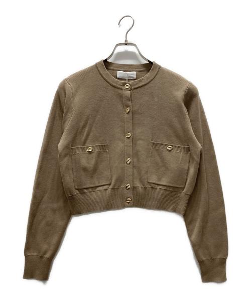ACYM（アシーム）ACYM (アシーム) ポイントボタンニットカーディガン ブラウン サイズ:F 未使用品の古着・服飾アイテム
