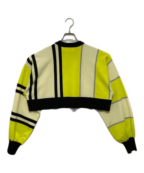 nagonstans（ナゴンスタンス）nagonstans (ナゴンスタンス) stripe pullover ストライプ プルオーバー 470JS870-1241 イエロー サイズ:Mの古着・服飾アイテム