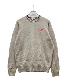 RS NO9 CARNABY（RS NO9 CARNABY）の古着「The Rolling Stones ストーンズ ロゴ ニット」｜グレー