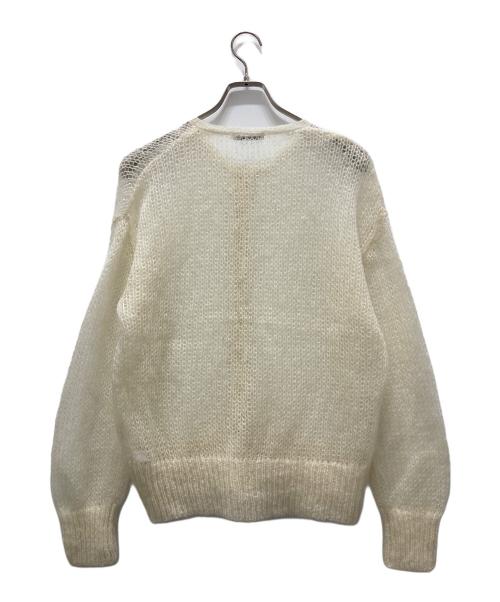 SHIPS（シップス）SHIPS (シップス) モヘヤ クルーネック カーディガン ホワイト サイズ:ONEの古着・服飾アイテム
